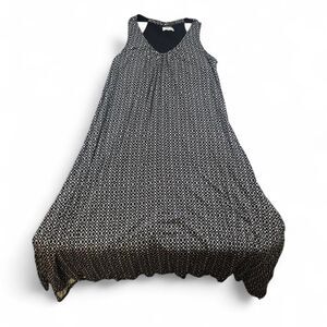 Anne Klein Women’s Black & White Patterned Sleeveless Maxi Dress Size Medium